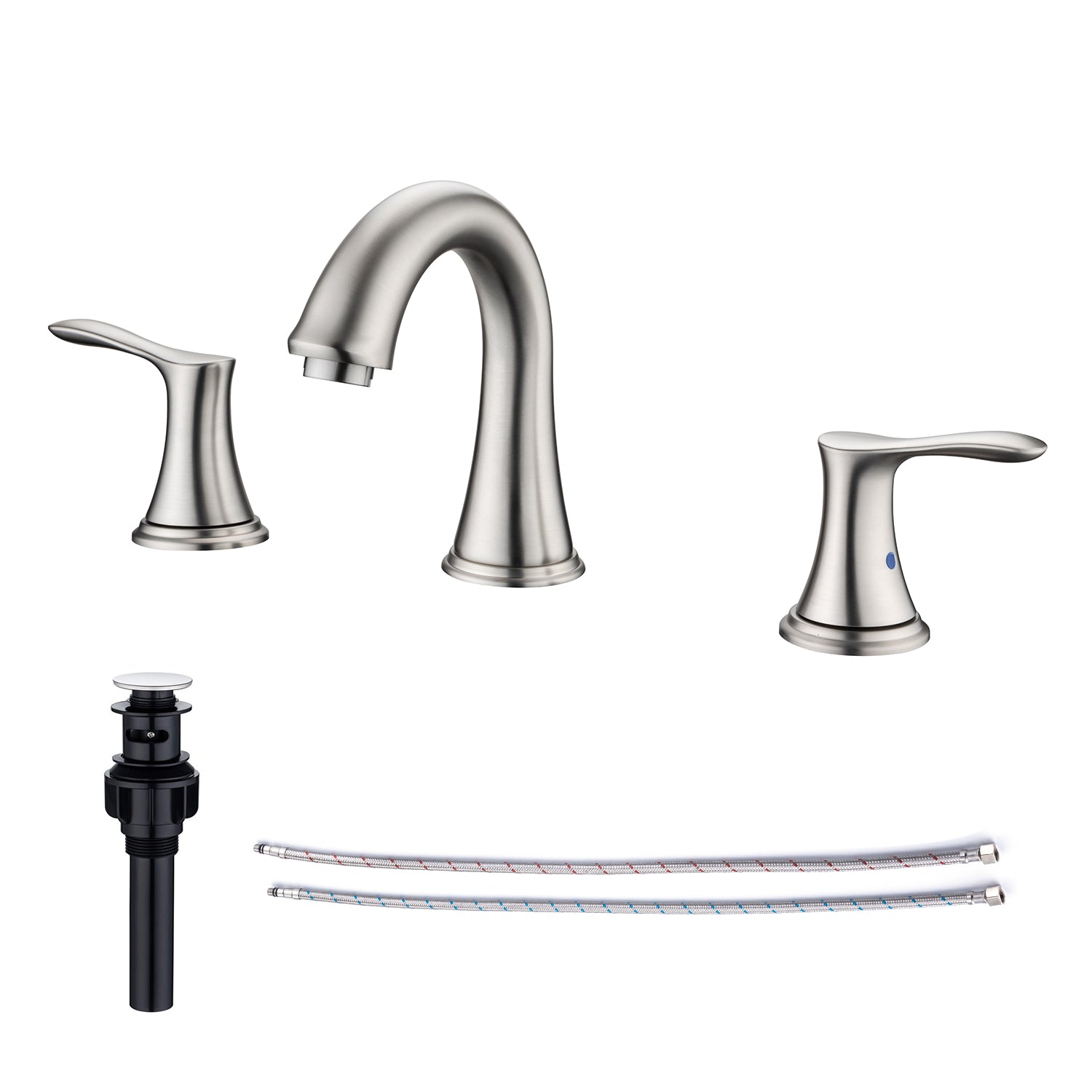 Widespread Faucet 2-handle Bathroom Faucet with Drain Assembly RX83007