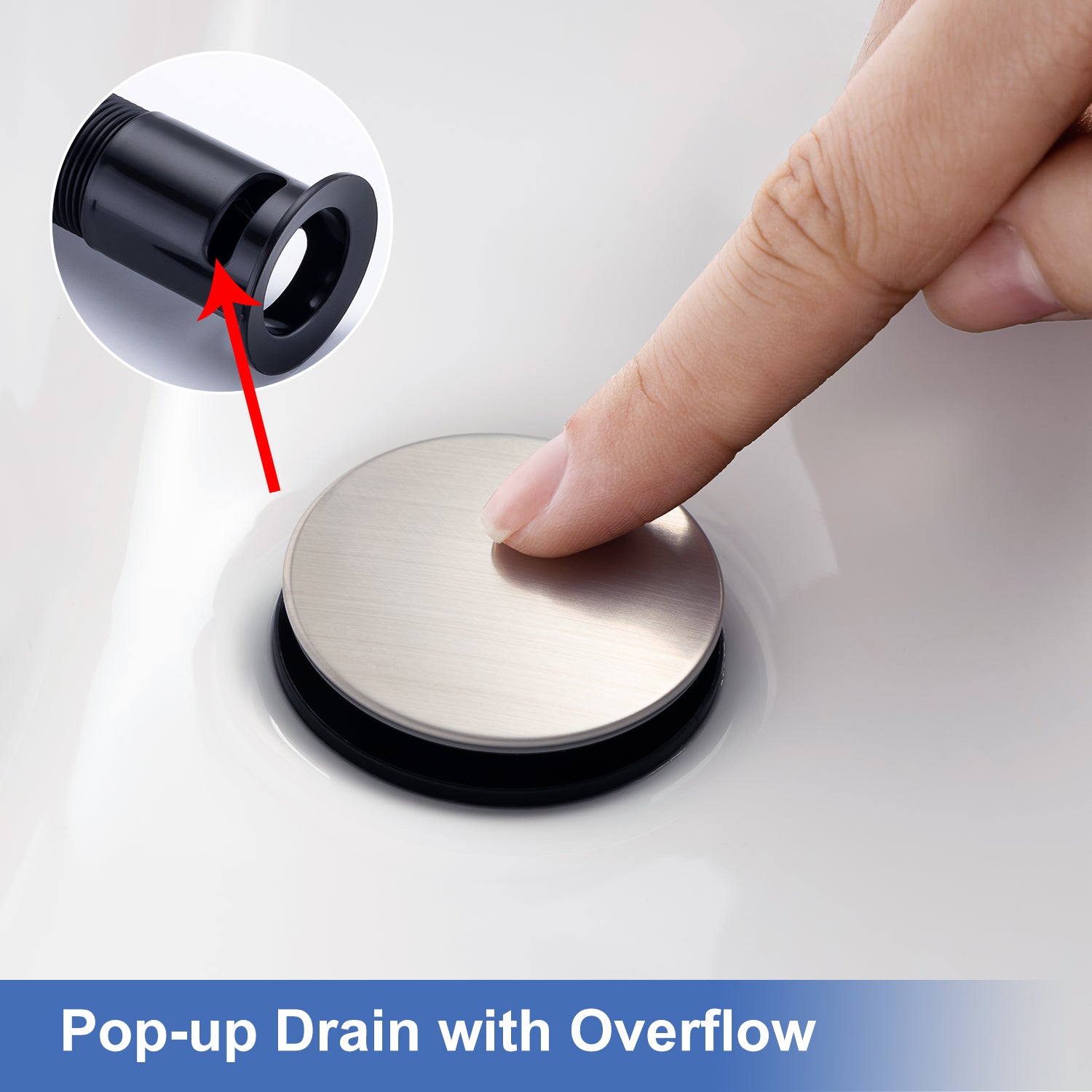 Pop-up Drain with Overflow