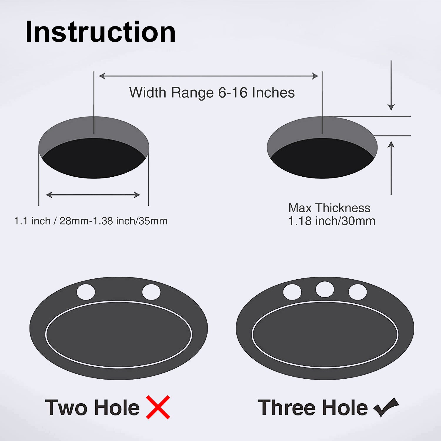 2-Handle Widespread Bathroom Faucet with Drain Assembly (S83008)