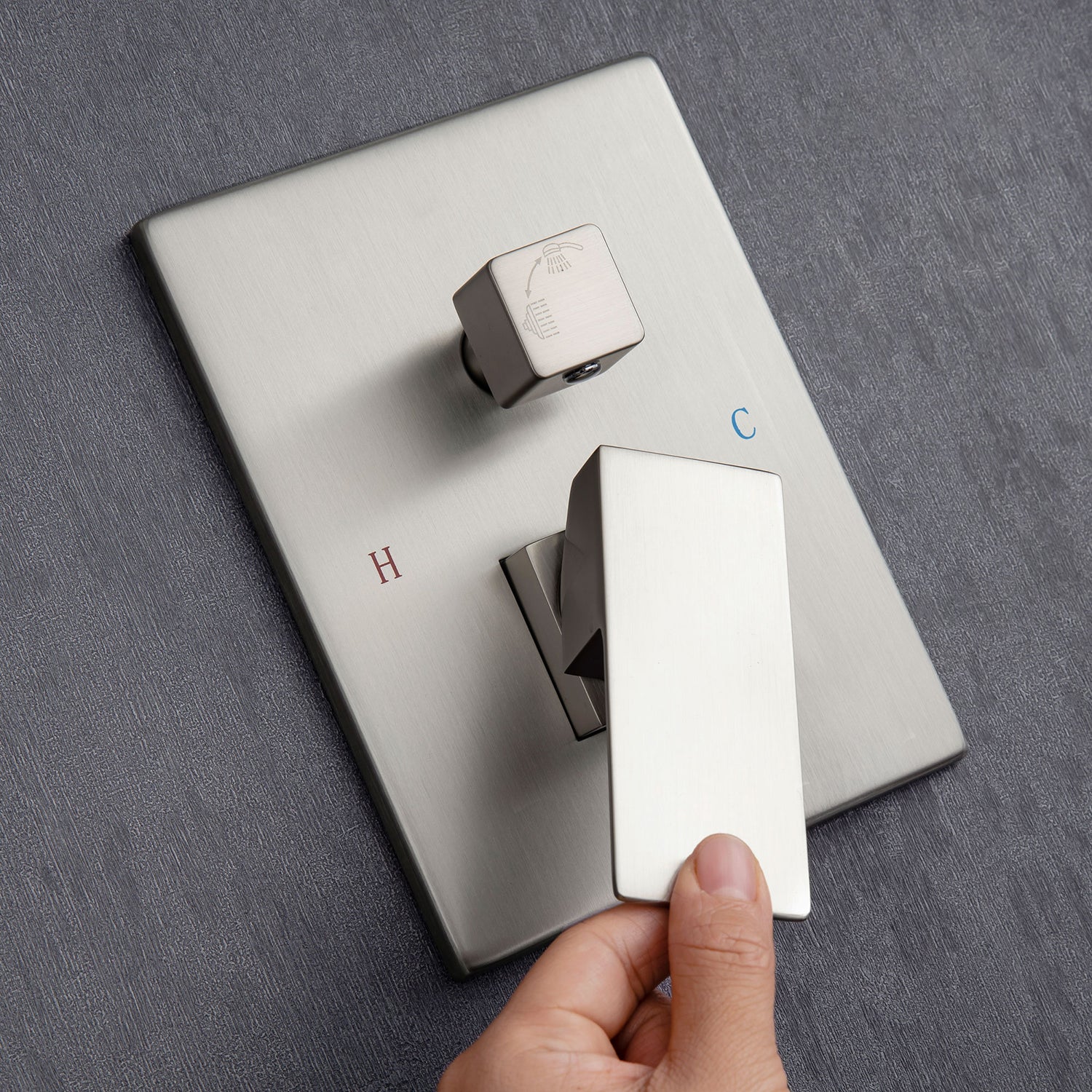 Durable Wall-Mount Square Shower Faucet