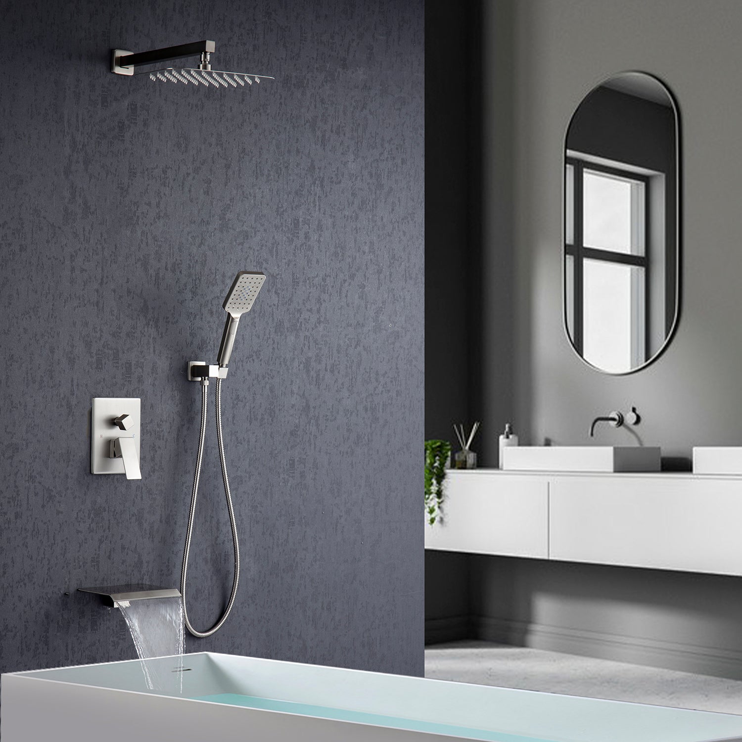 square shower