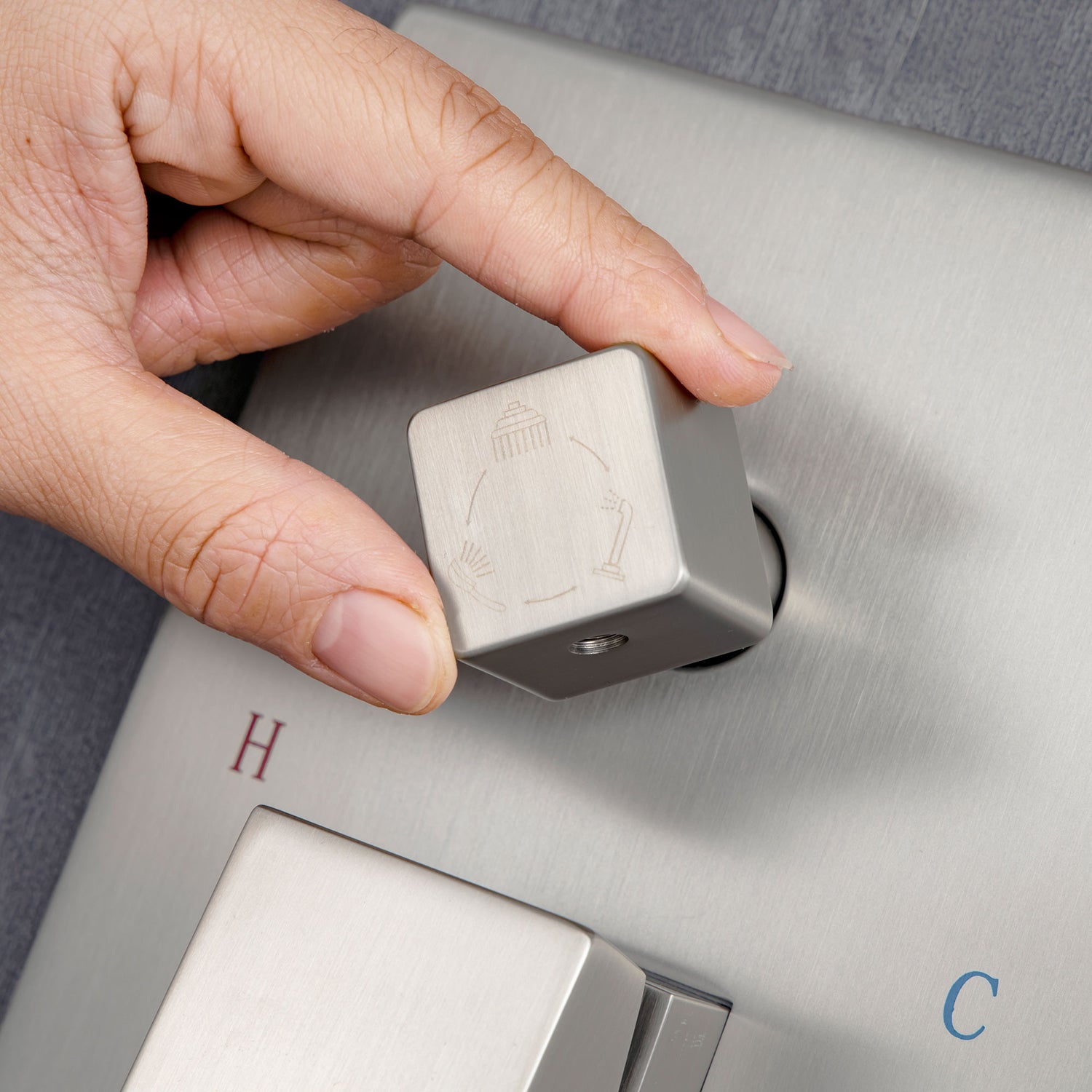 Square Shower Button