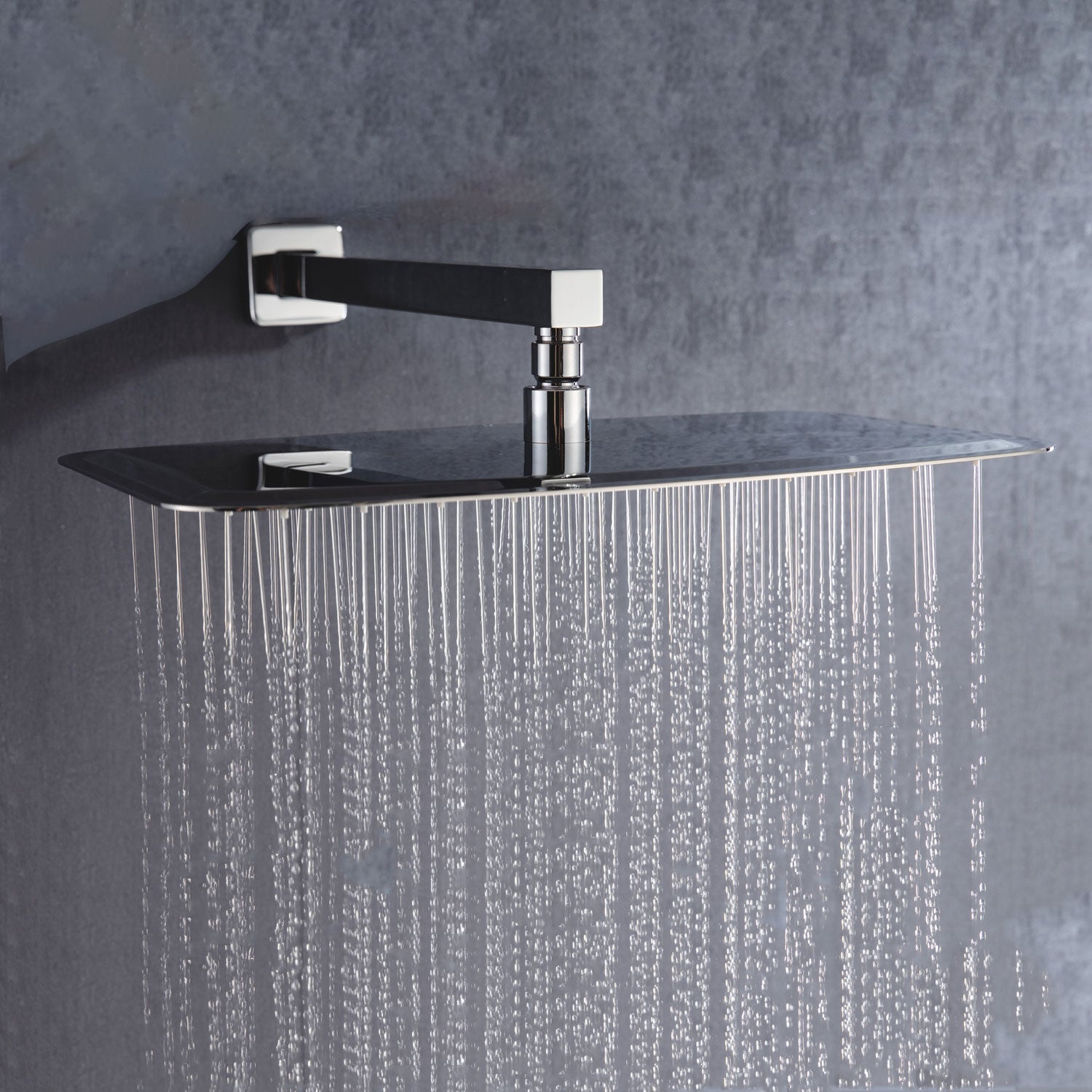 12" Square 3-Way Wall-Mount Shower System with Rough-in Valve