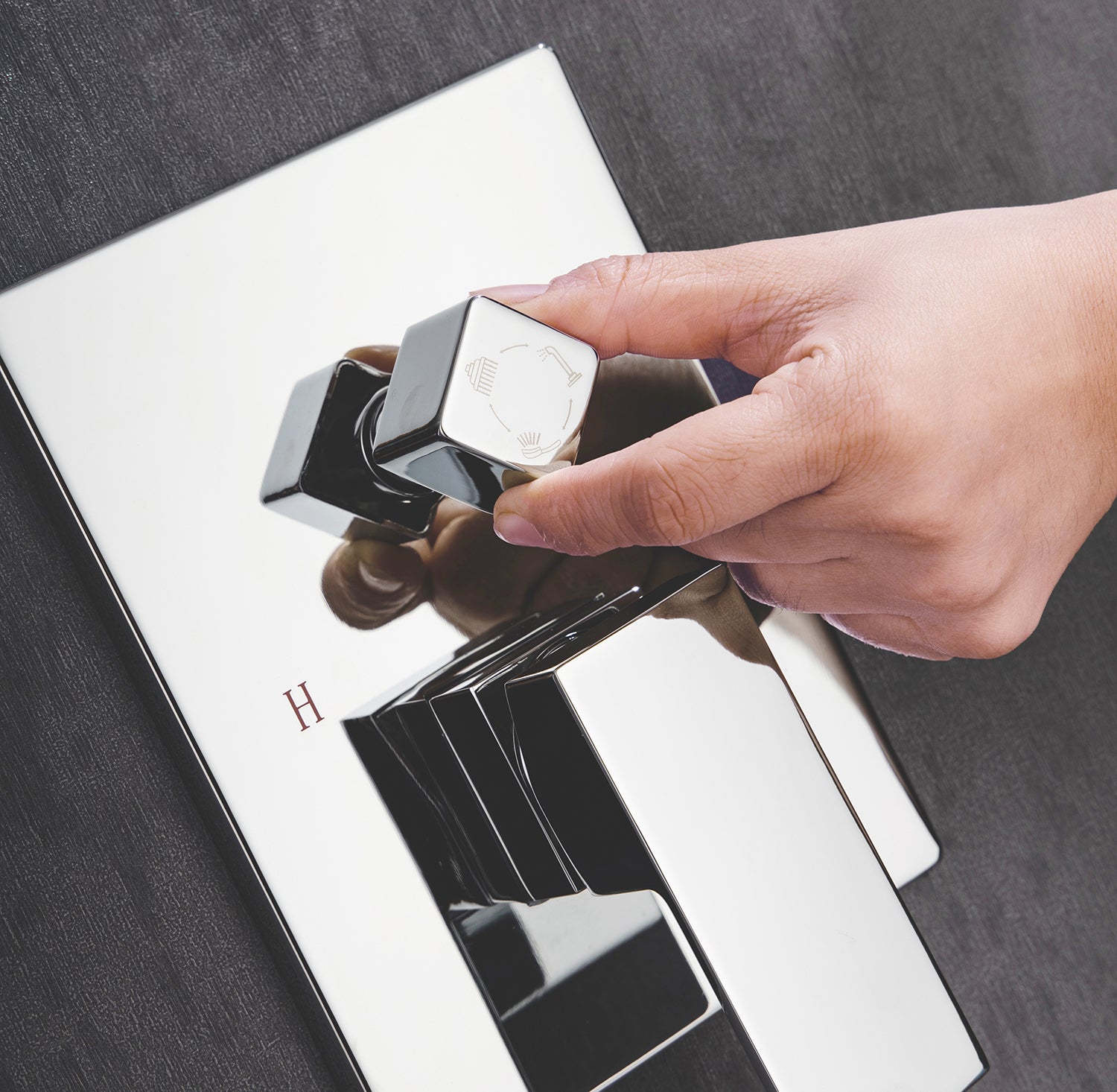 12" Square 3-Way Wall-Mount Shower System with Rough-in Valve