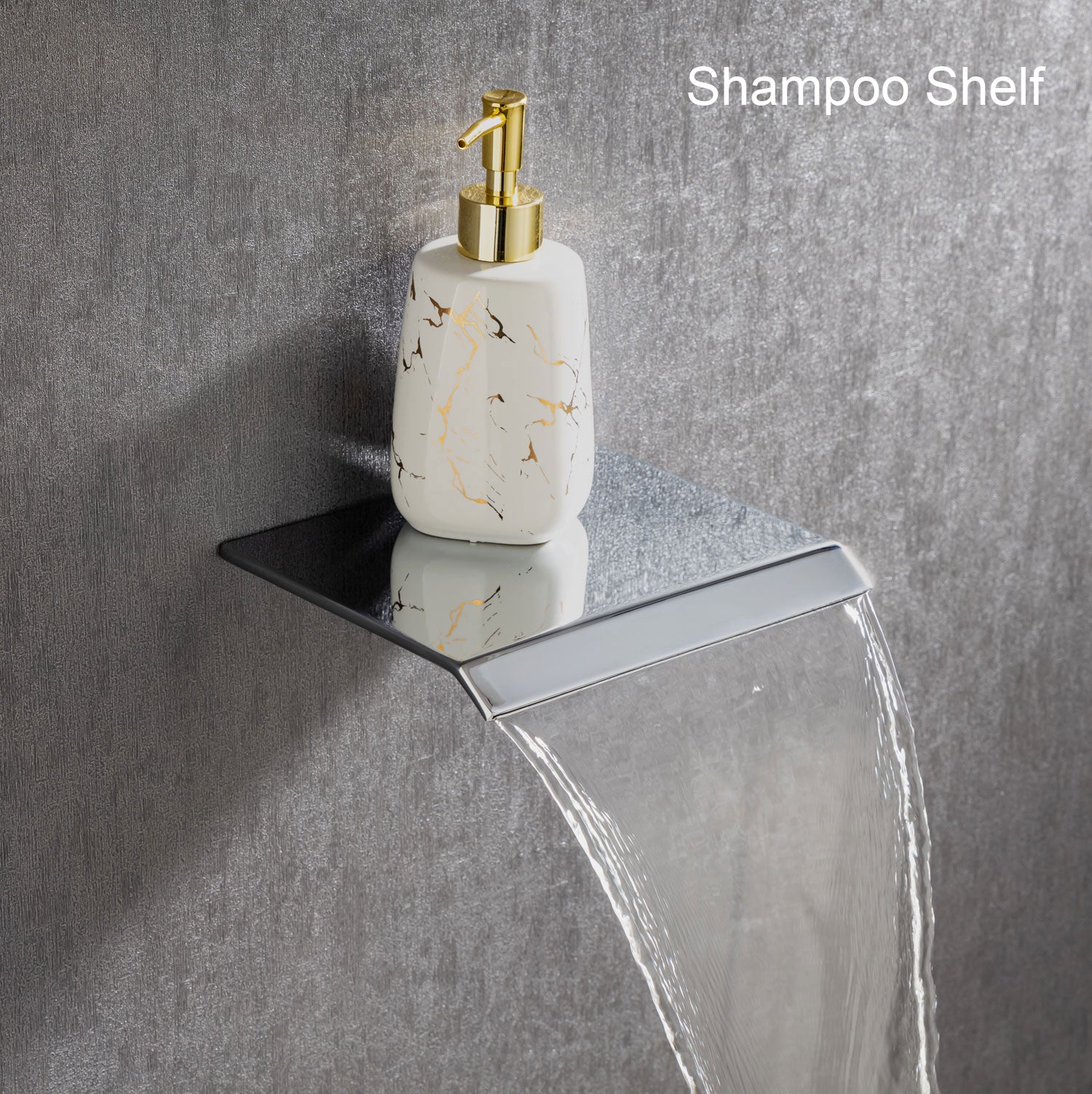 12" Square 3-Way Wall-Mount Shower System with Rough-in Valve