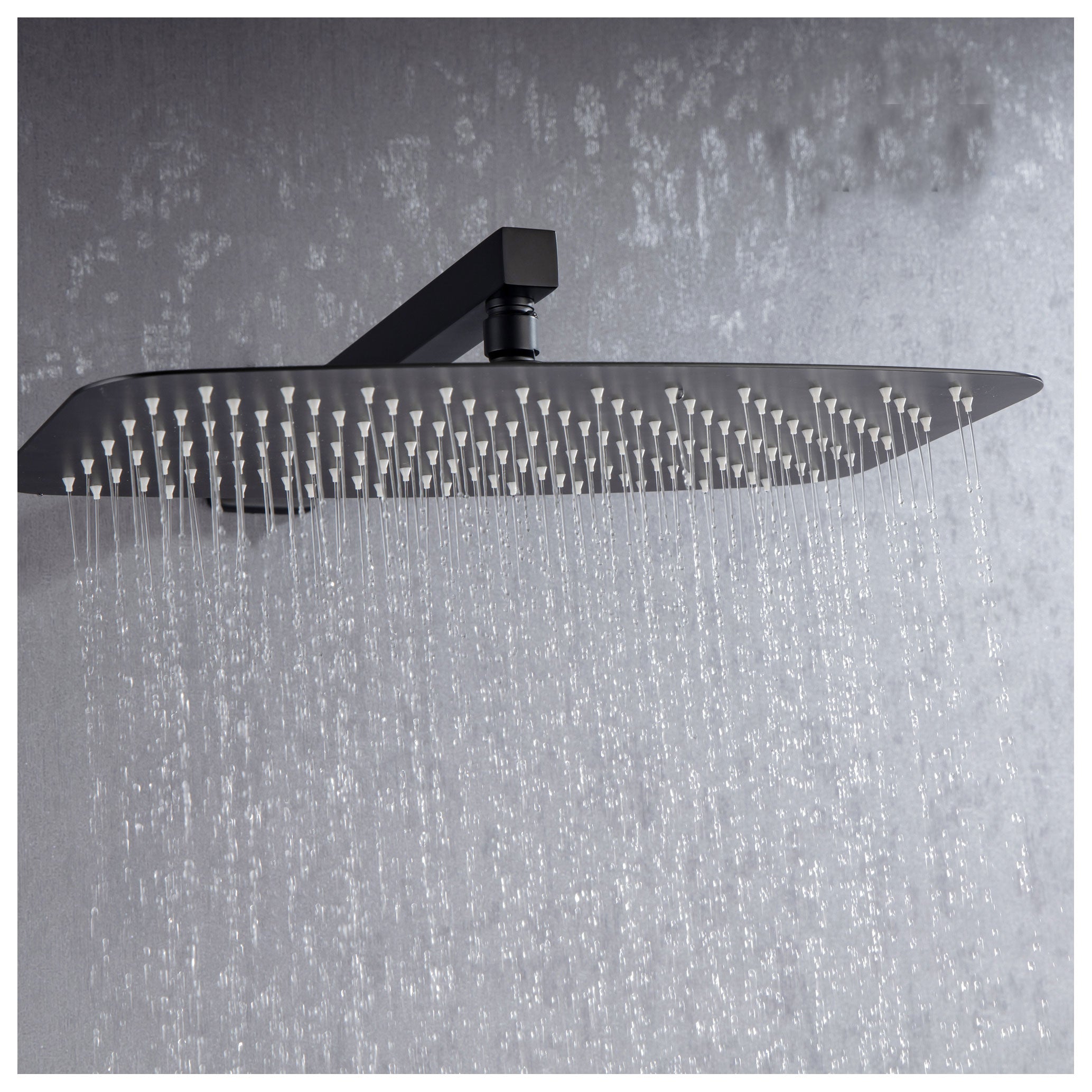 12" Square 3-Way Wall-Mount Shower System with Rough-in Valve