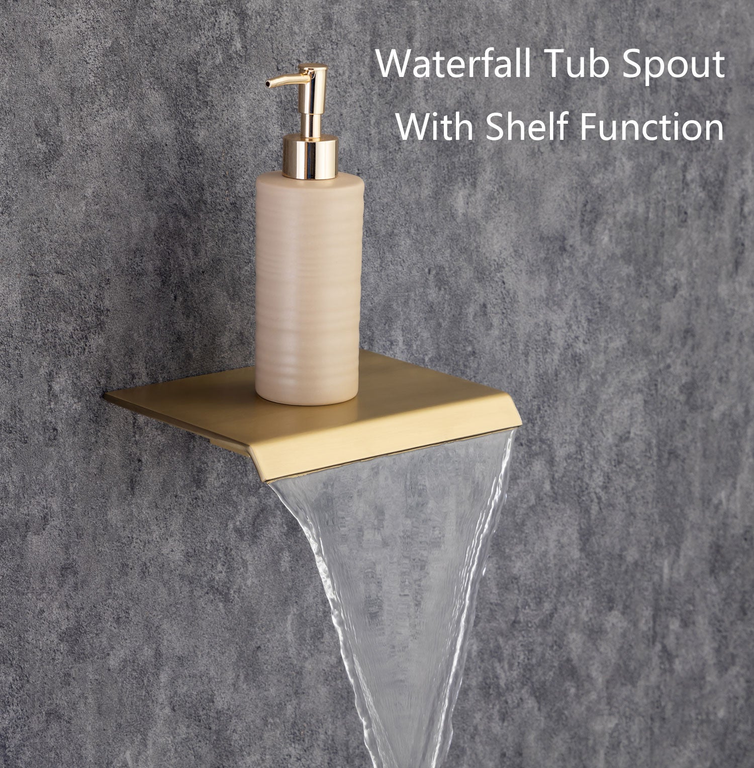 12" Square 3-Way Wall-Mount Shower System with Rough-in Valve