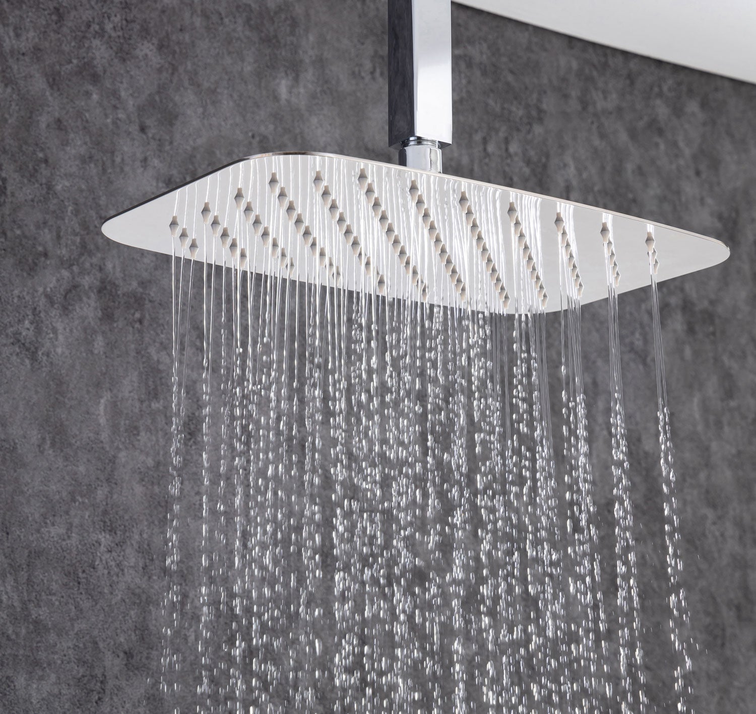Système de douche complet à montage mural de 12 po avec robinet d'installation brute RX97205-12 