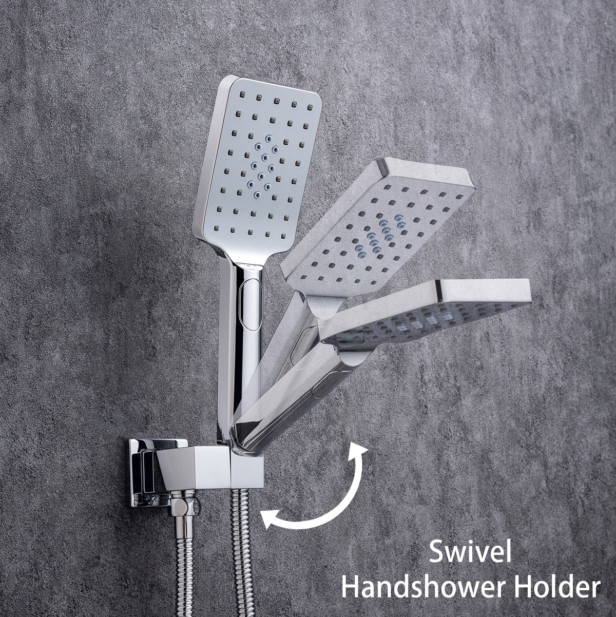 RAINLEX 12 in. Square Wall-Mount Complete Shower System with Rough-In Valve