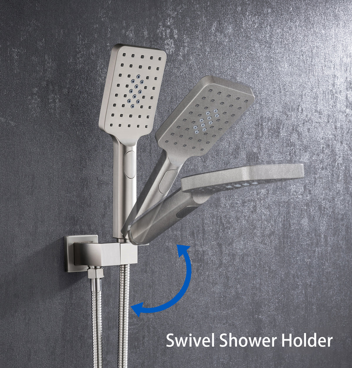 RAINLEX Single-Handle Wall-Mount Waterfall Tub Faucet with Handheld Shower