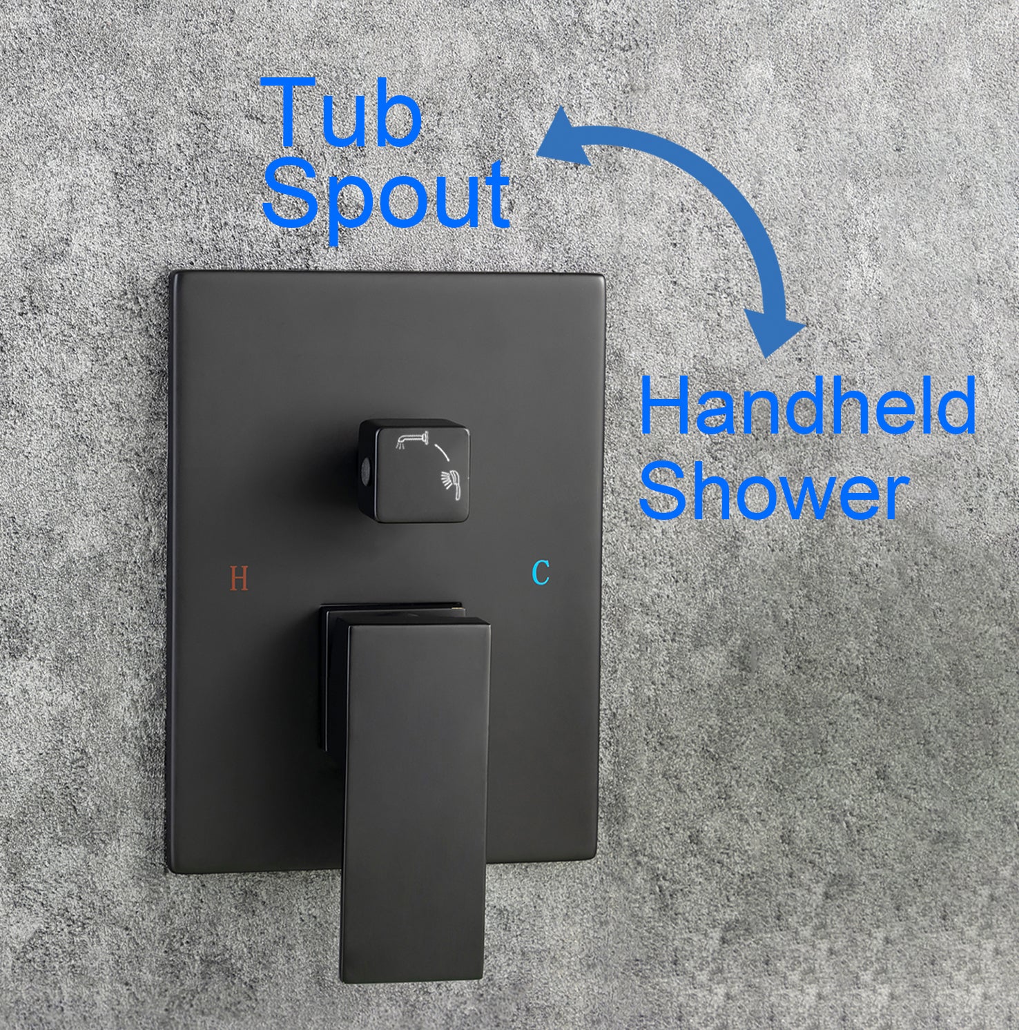 Waterfall Single-Handle Wall Mounted Tub Faucet With Handheld Shower RX97207