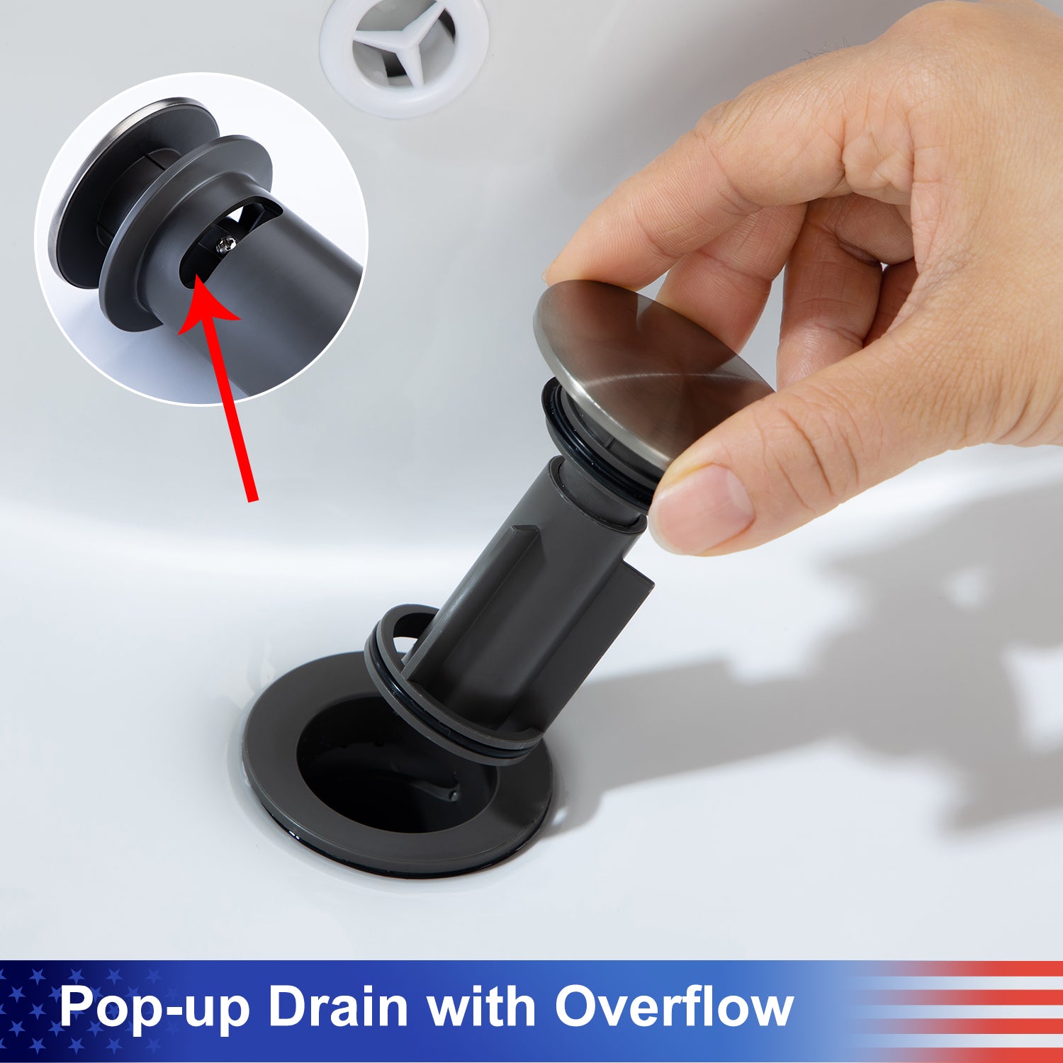 Rainlex 2-Handle Centerset Waterfall Bathroom Faucet with Drain Assembly