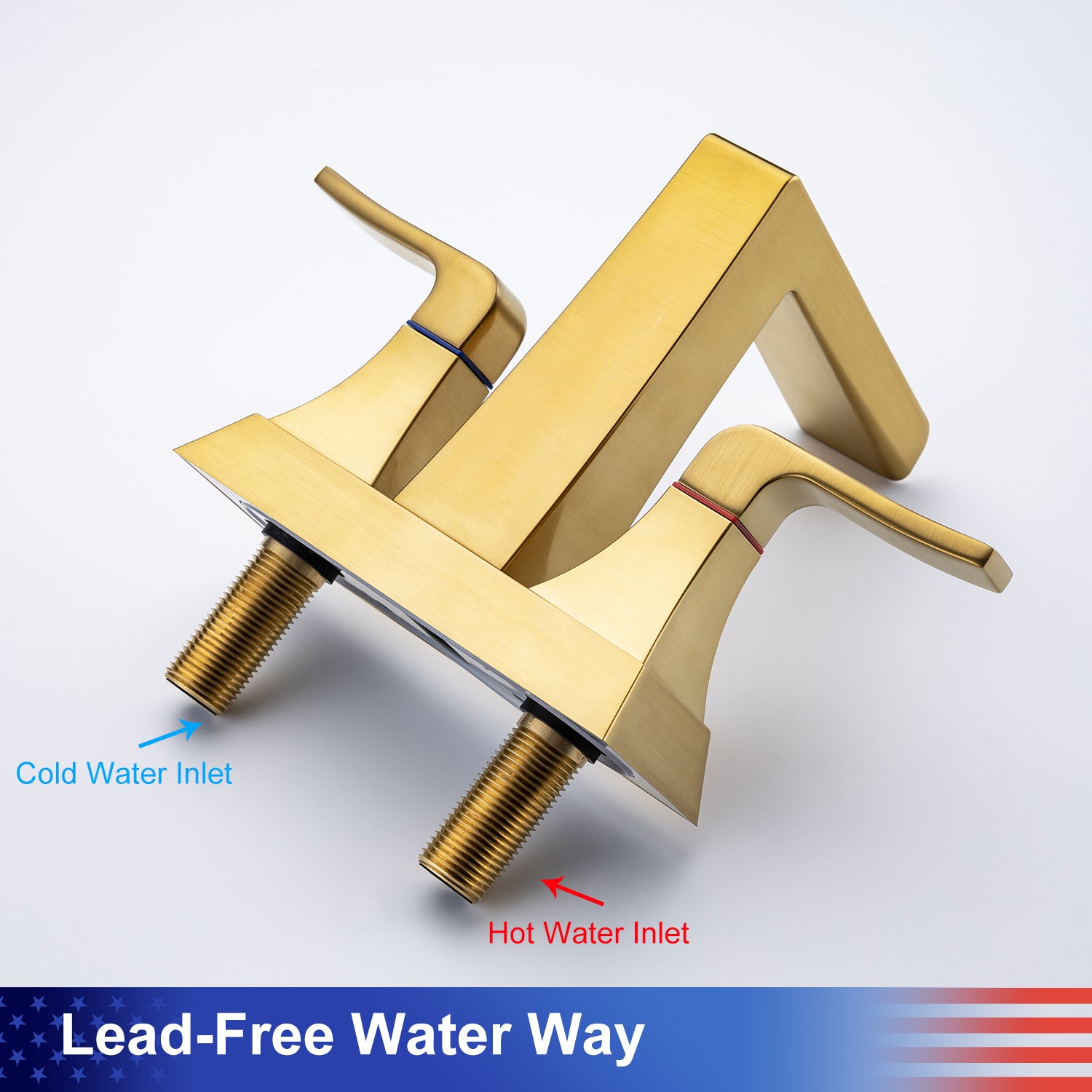 Rainlex 2-Handle Centerset Waterfall Bathroom Faucet with Drain Assembly