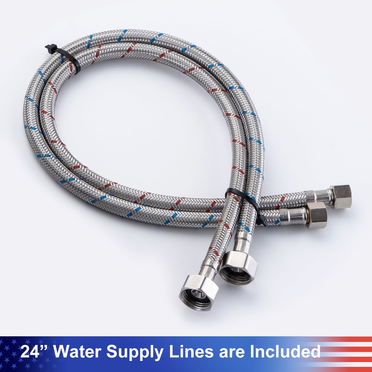 2-Handle Centerset Bathroom Faucet with Drain Assembly
