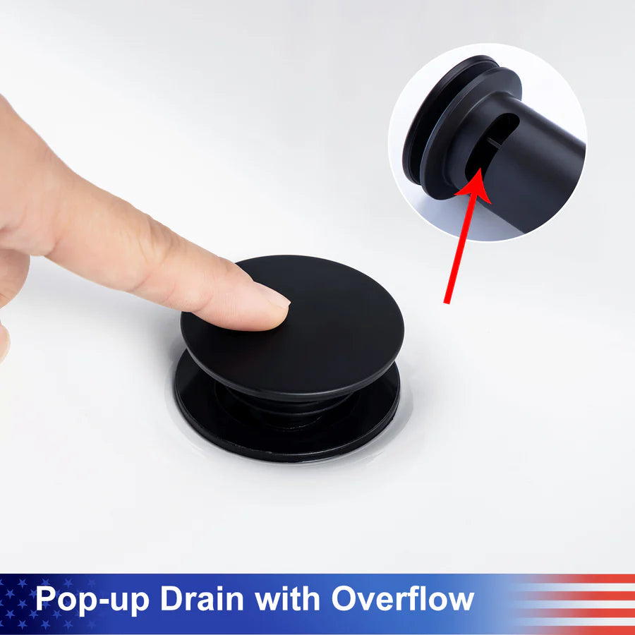 Centerset 2-Handle Bathroom Faucet  with Drain Assembly RX3007H-2