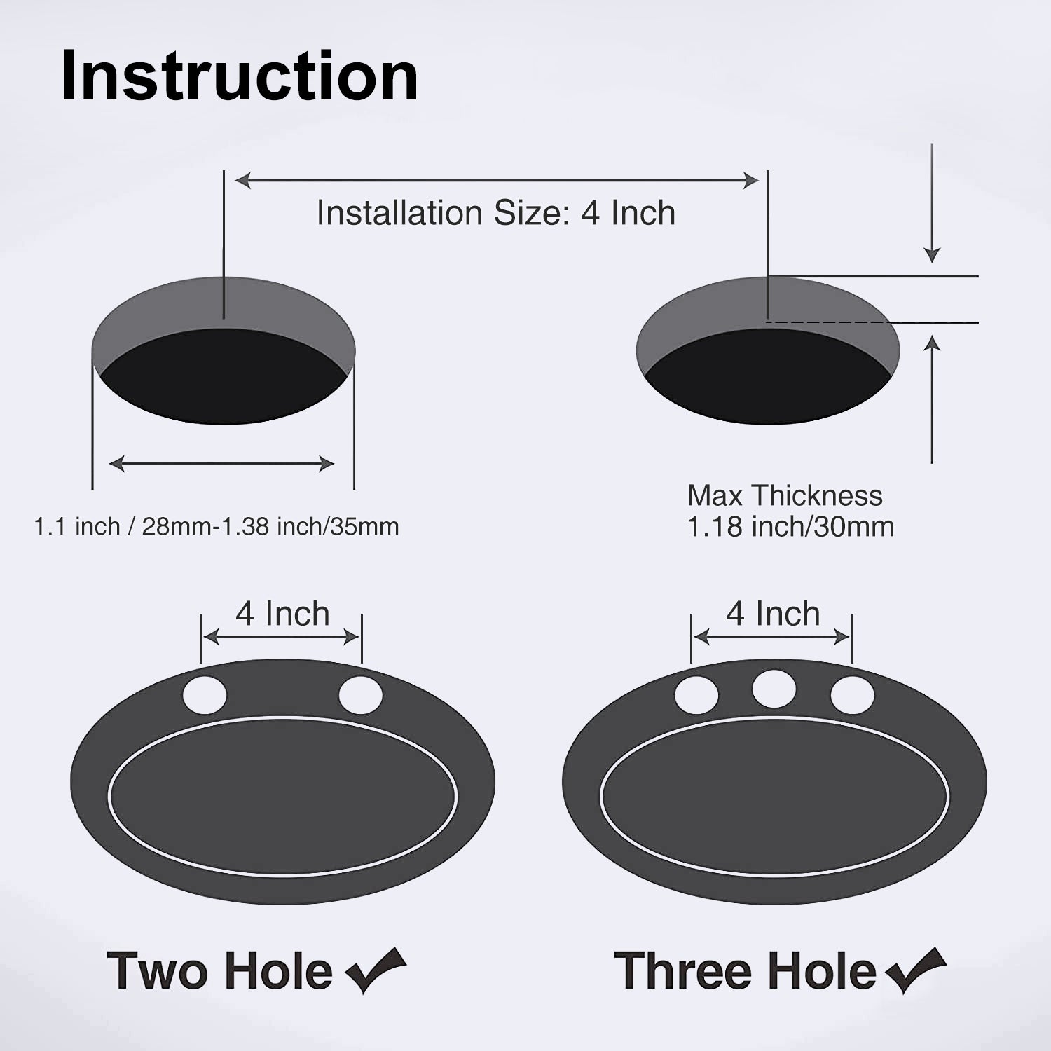 2-Handle Centerset Bathroom Faucet with Drain Assembly