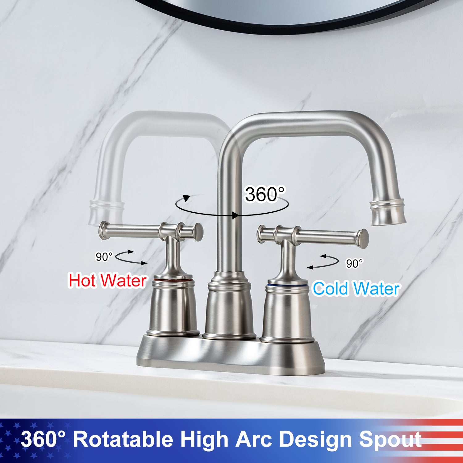 2-Handle of Bathroom Faucet 