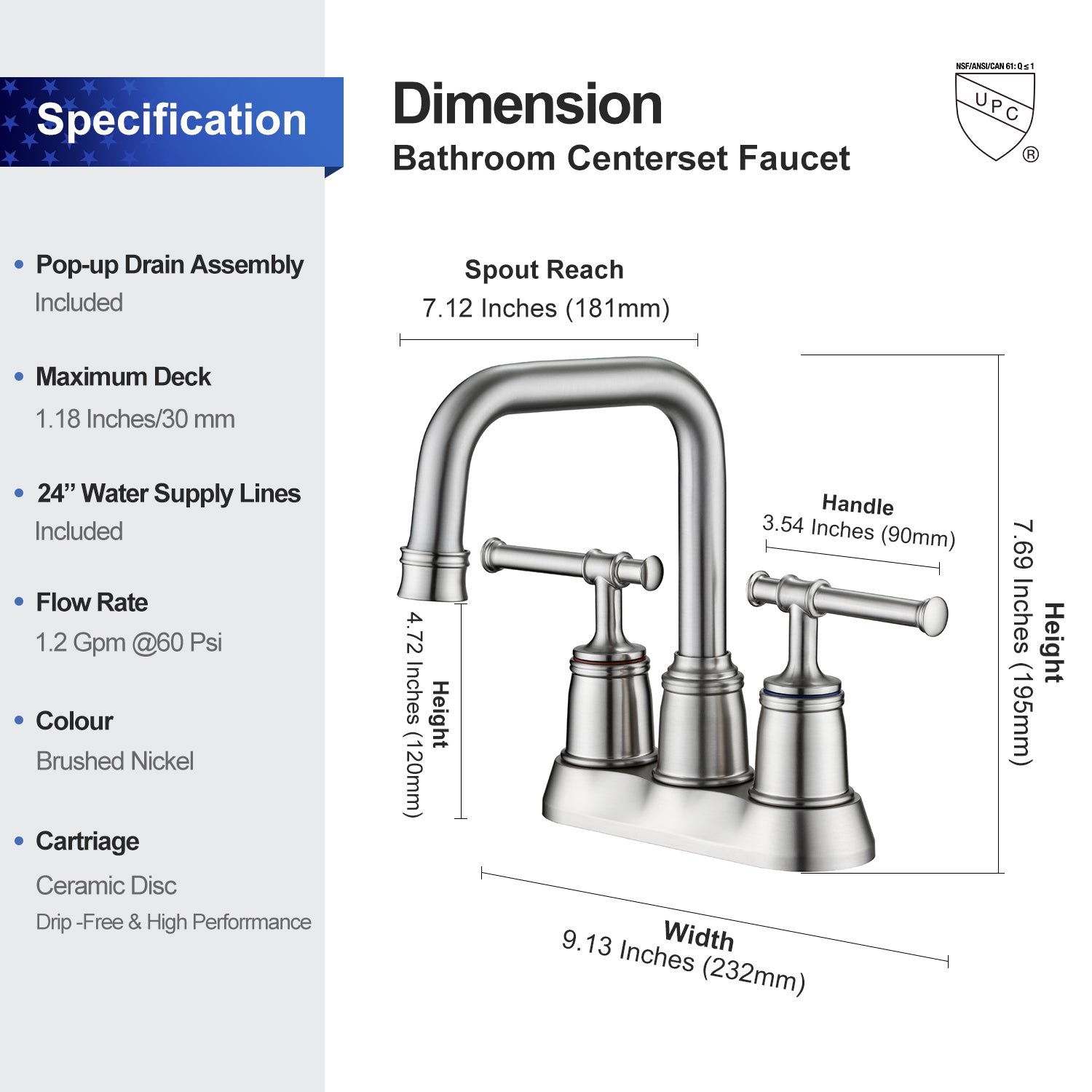 2-Handle Bathroom Faucet Instructions