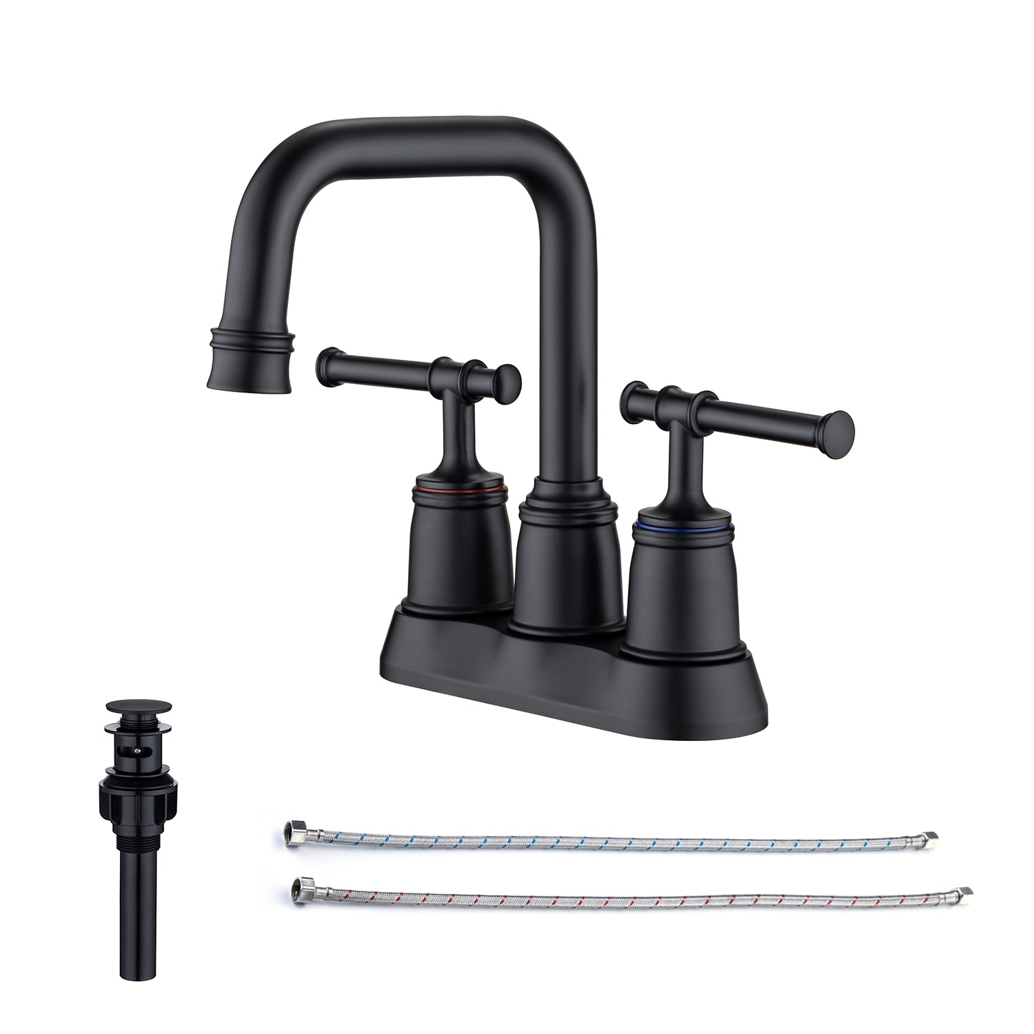 2-Handle Centerset Bathroom Faucet with Drain Assembly (S3008)