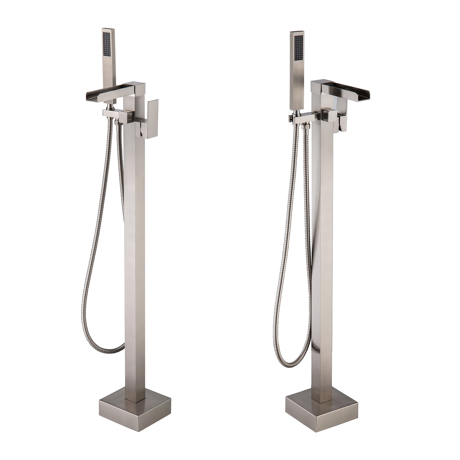 Single-Handle Floor-Mount Freestanding Tub Filler with Handheld Shower (S8002)