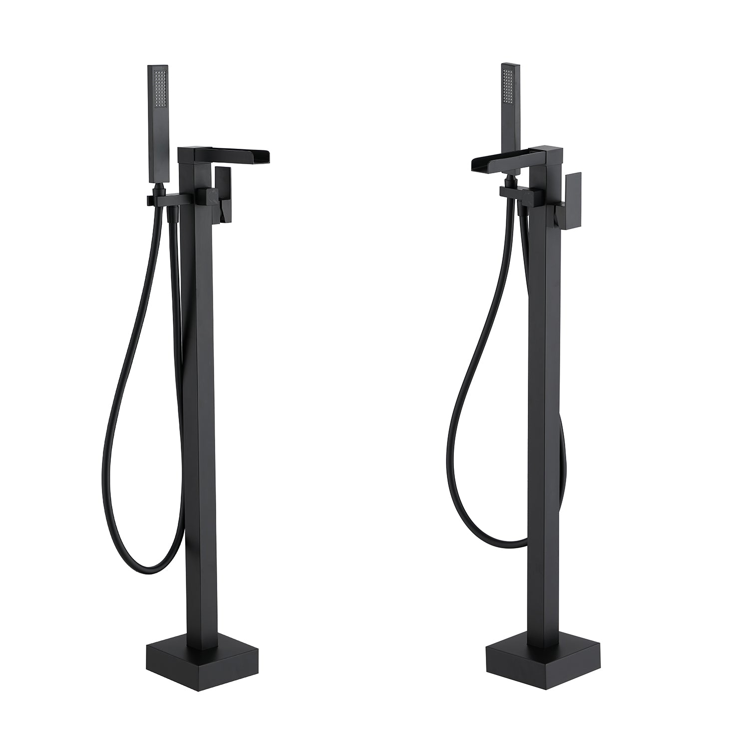 Single-Handle Floor-Mount Freestanding Tub Filler with Handheld Shower (S8002)