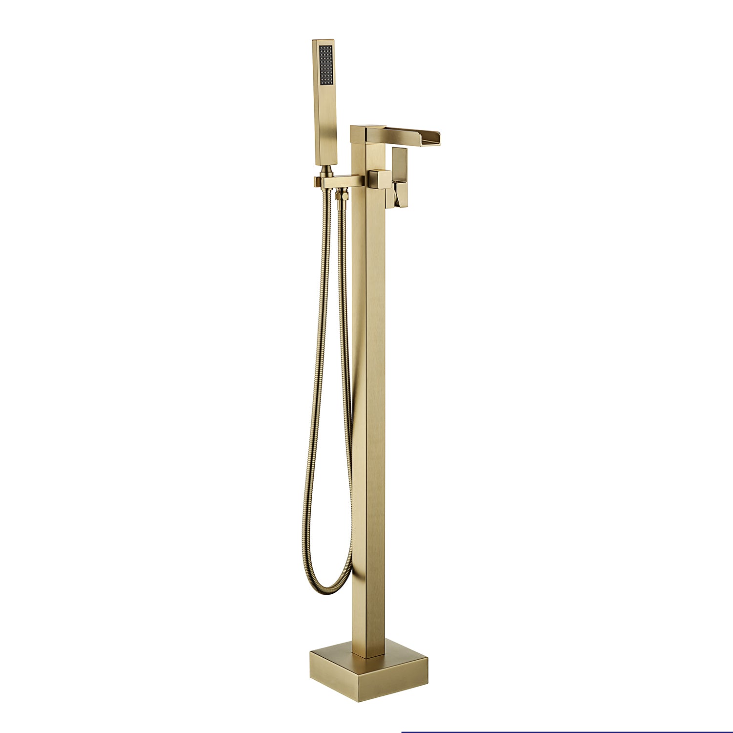 Single-Handle Floor-Mount Freestanding Tub Filler with Handheld Shower (S8002)