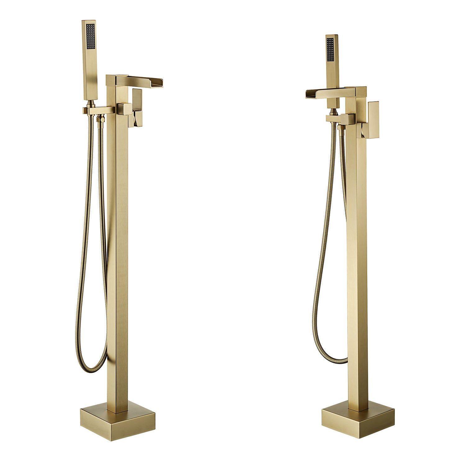Single-Handle Floor-Mount Freestanding Tub Filler with Handheld Shower (S8002)