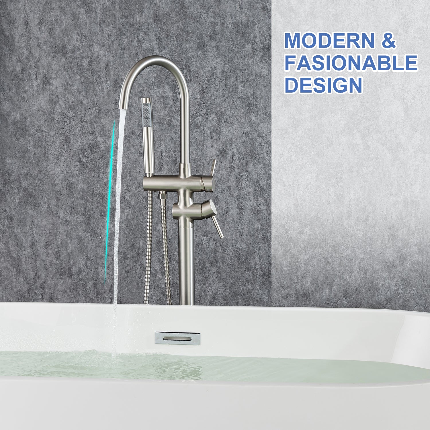 Tub Faucet with Handheld Shower 