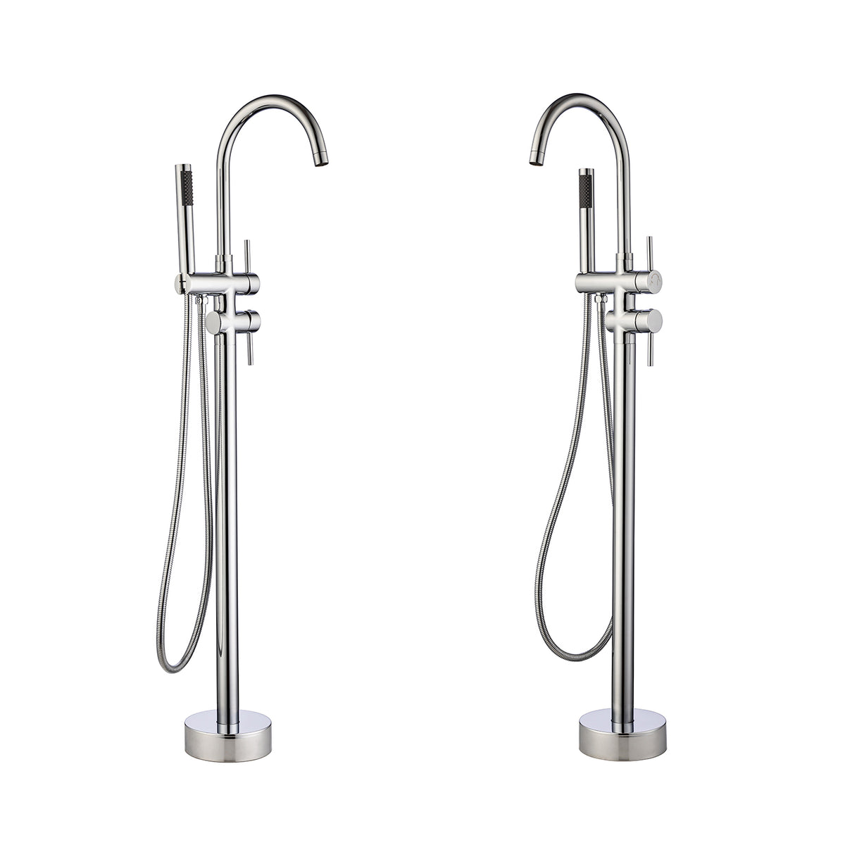 Robinet de baignoire autoportant à poignée unique avec douche à main RX8005