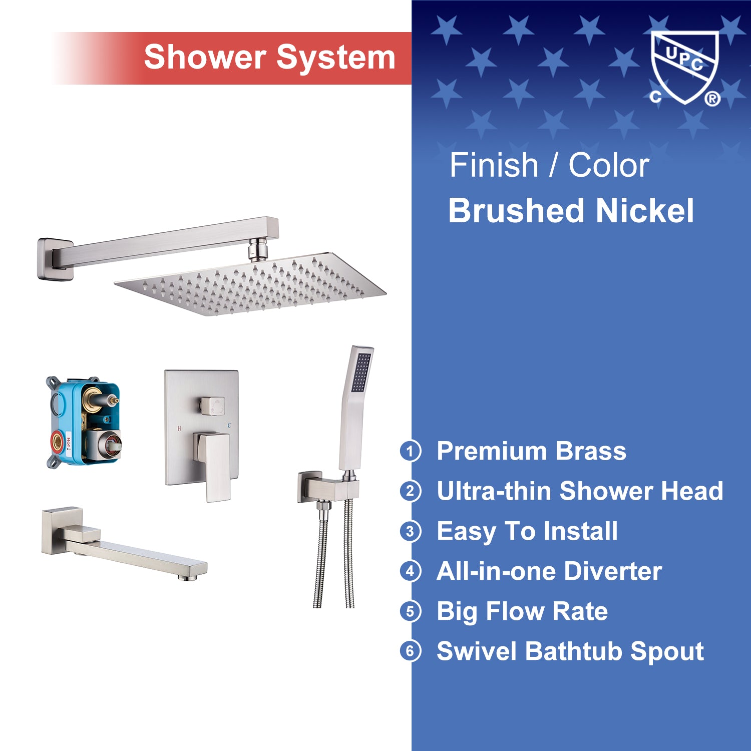 Easy to Install Shower System