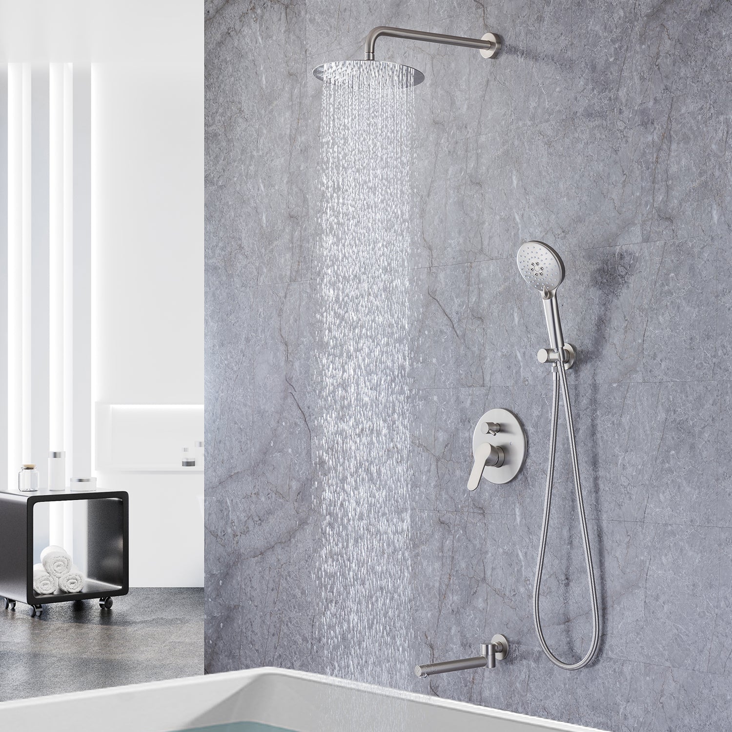 Rainlex wall-mounted shower faucet set for modern bathrooms