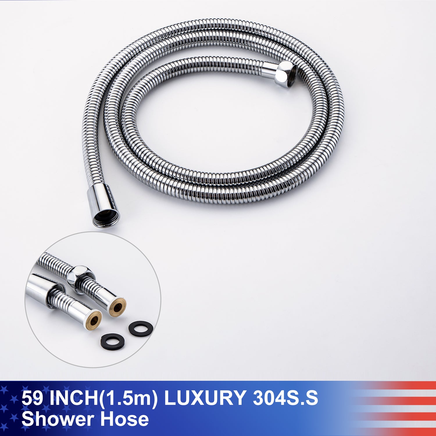 Pommeau de douche de 10 po, robinet de douche rond à 3 voies à montage mural avec valve brute RX96203-10
