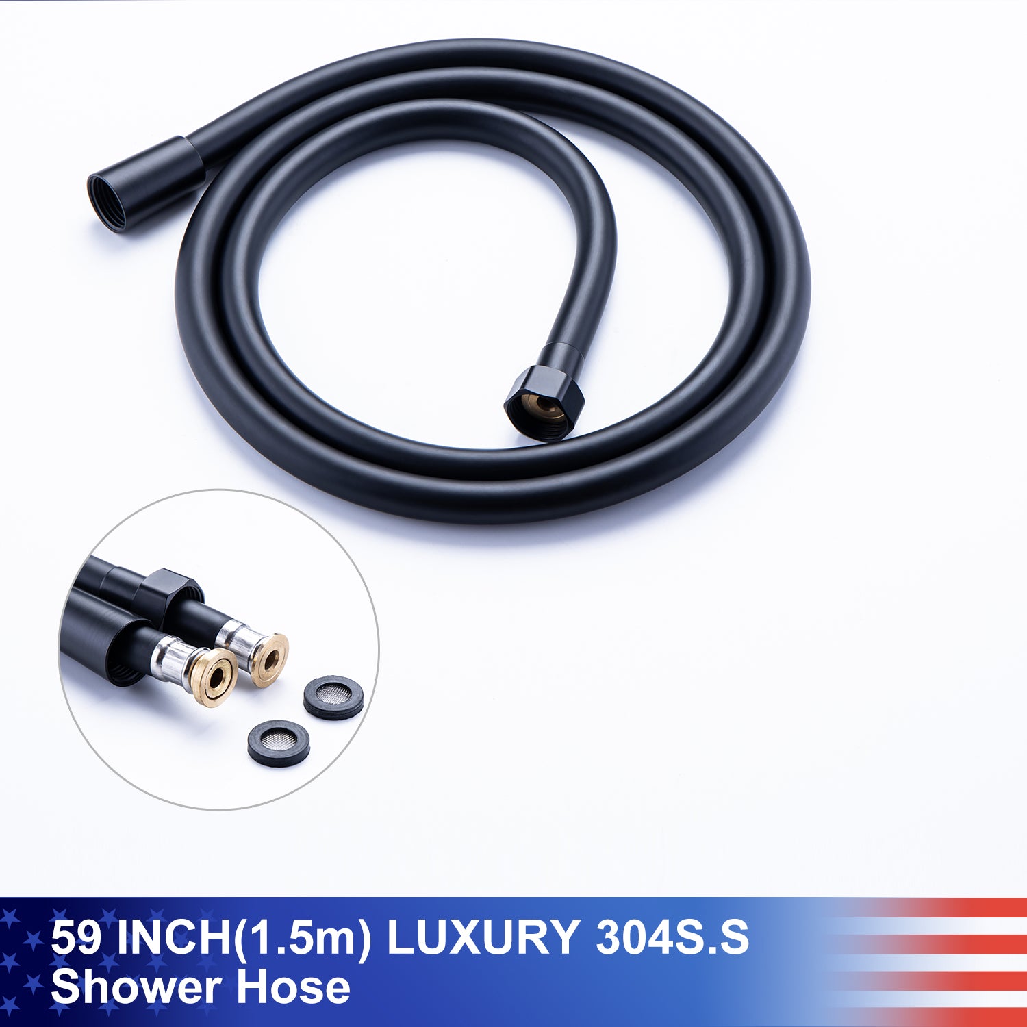 Pommeau de douche de 10 po, robinet de douche rond à 3 voies à montage mural avec valve brute RX96203-10