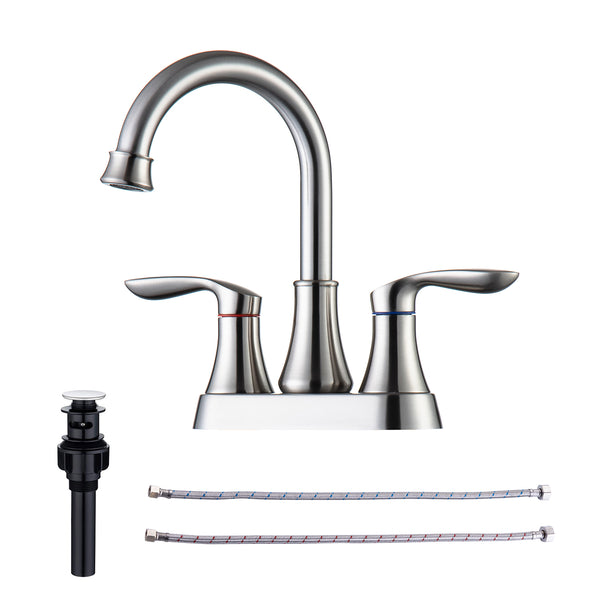 [Rainlex 3001]Lavatory Centerset Faucet With Drain Assembly And Water Supply Line