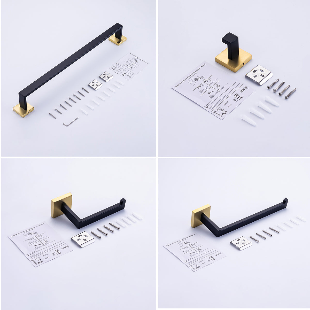 RAINLEX 4-Piece Bathroom Hardware Set (S3300)