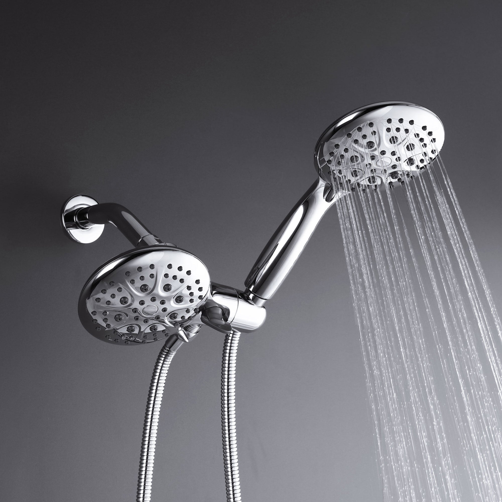 Dual 3-Way Rainfall Shower Head with Rough-in Valve