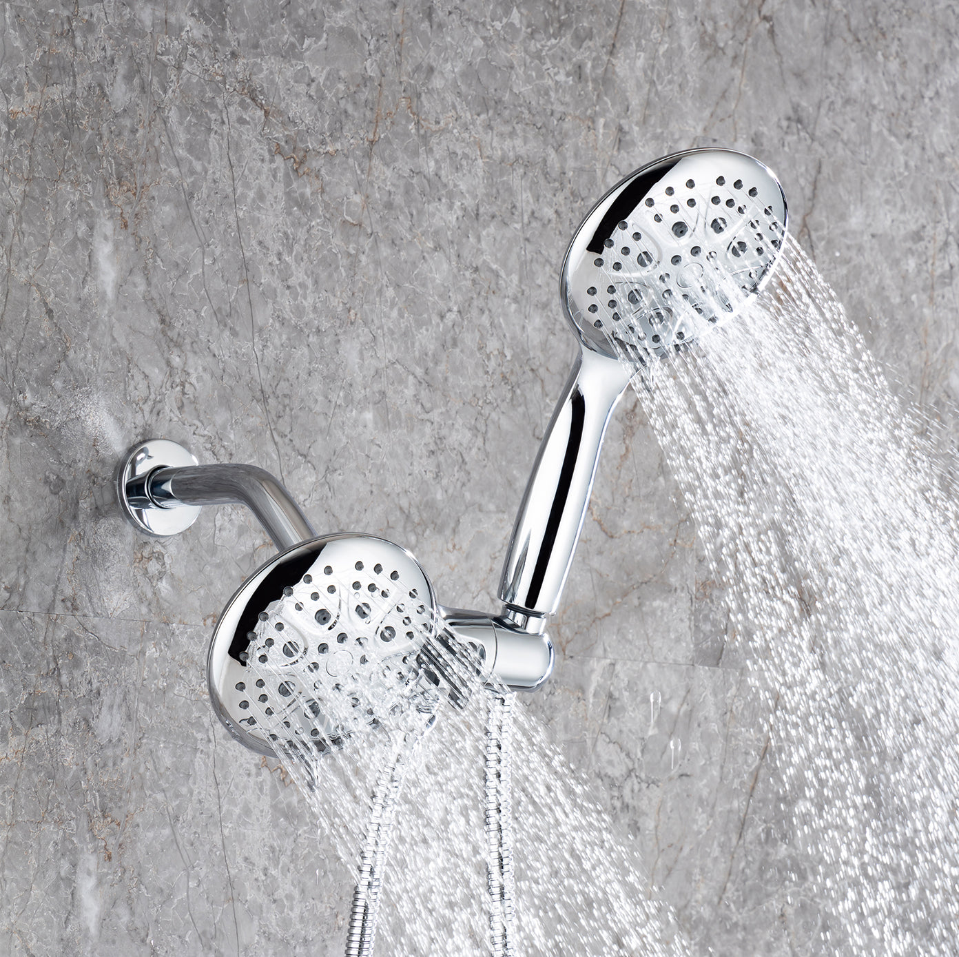 Multi Function Dual Shower Head 3-way Rainfall Shower Head With Rough-in Valve RX96106