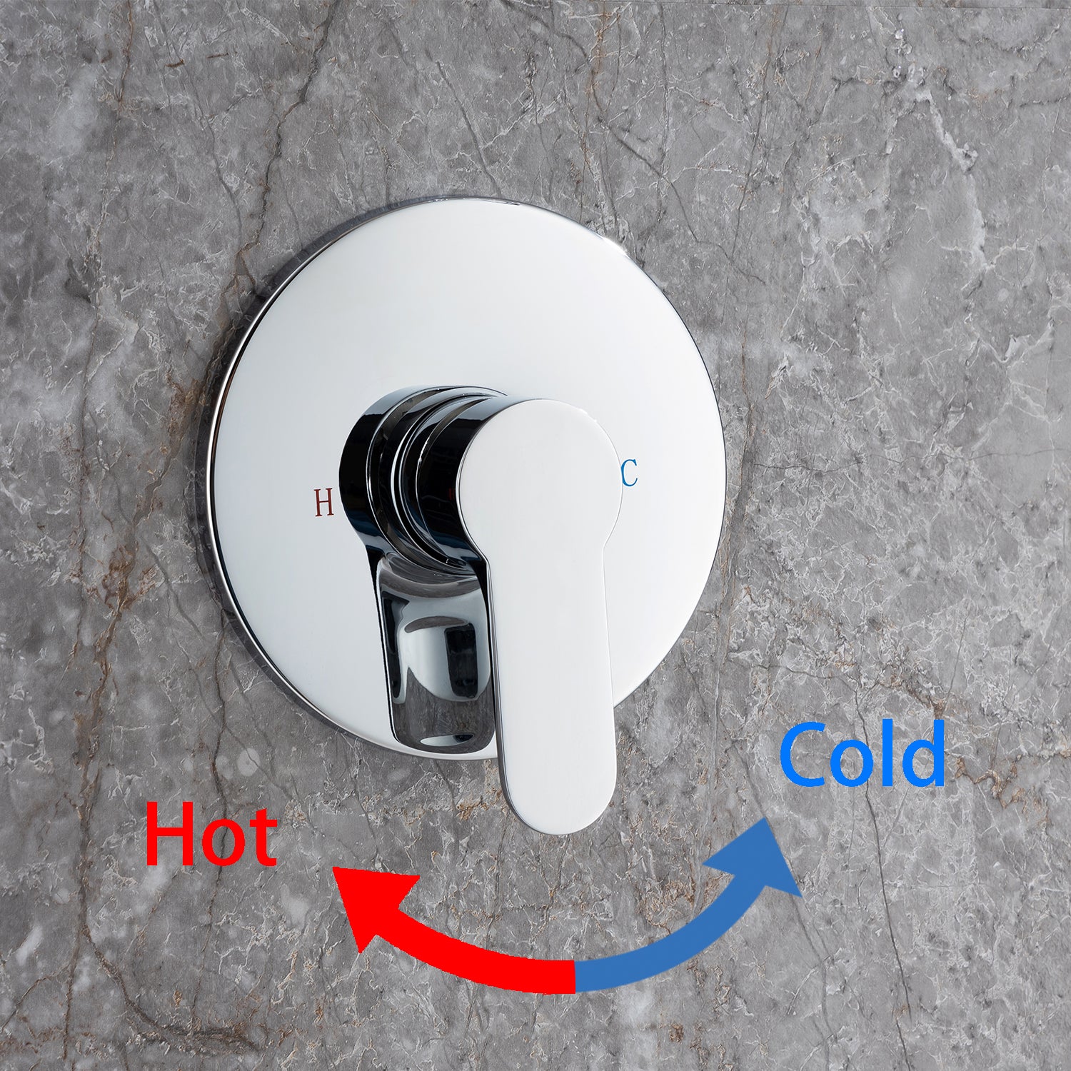 Pommeau de douche multifonction double à effet pluie à 3 voies avec valve brute RX96106
