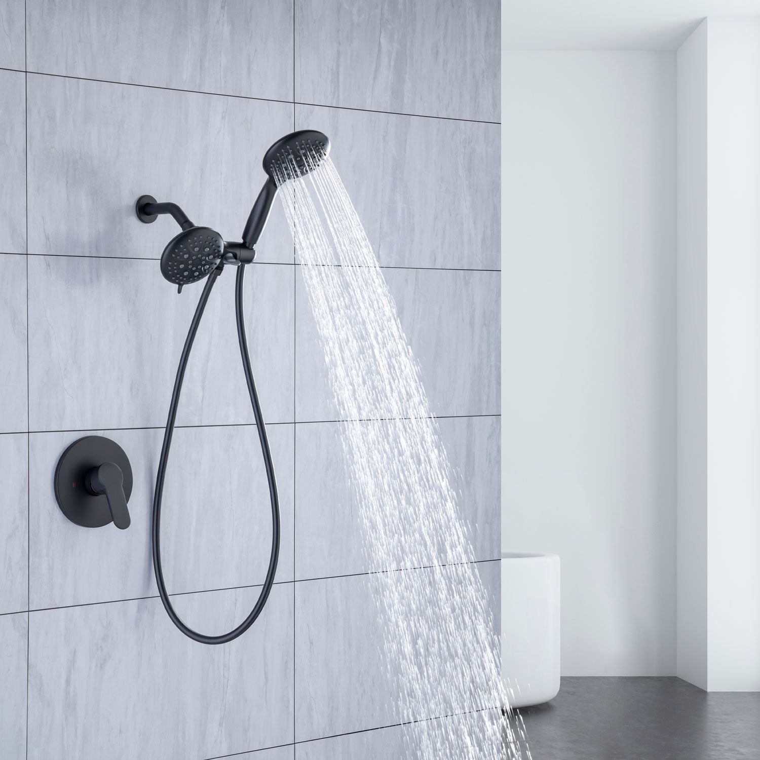 Dual Shower Head 3-way Rainfall Shower