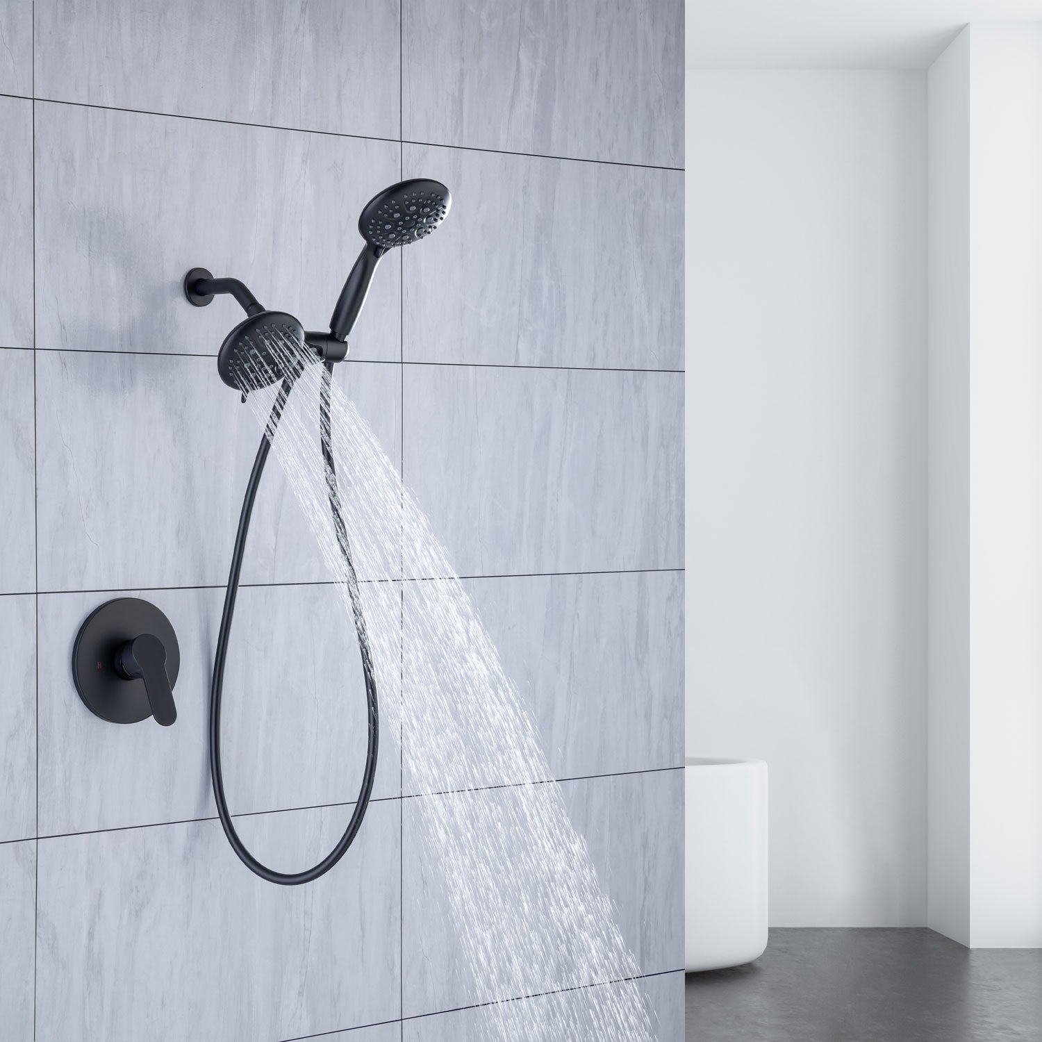 Matte Black Shower Set