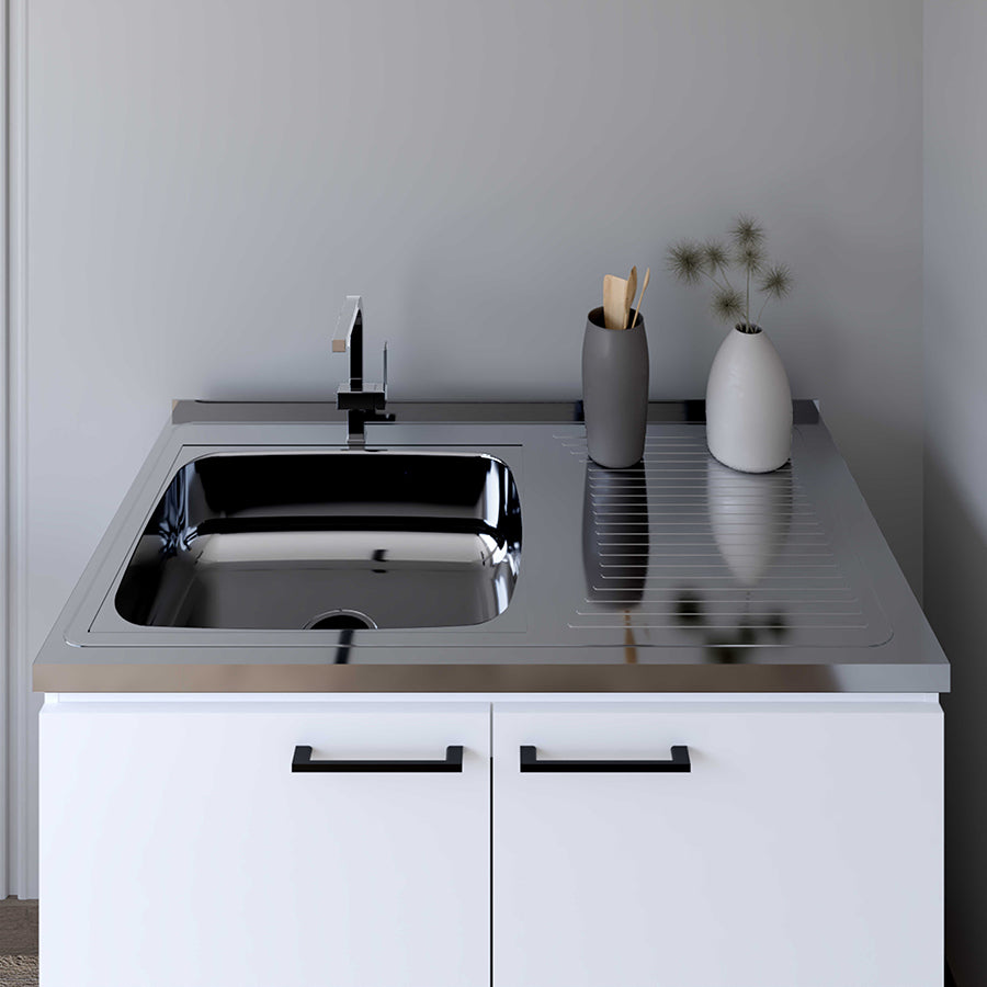 RAINLEX 39" Freestanding Utility Sink Cabinet with Double Basins & Soft-Close Doors (US05)