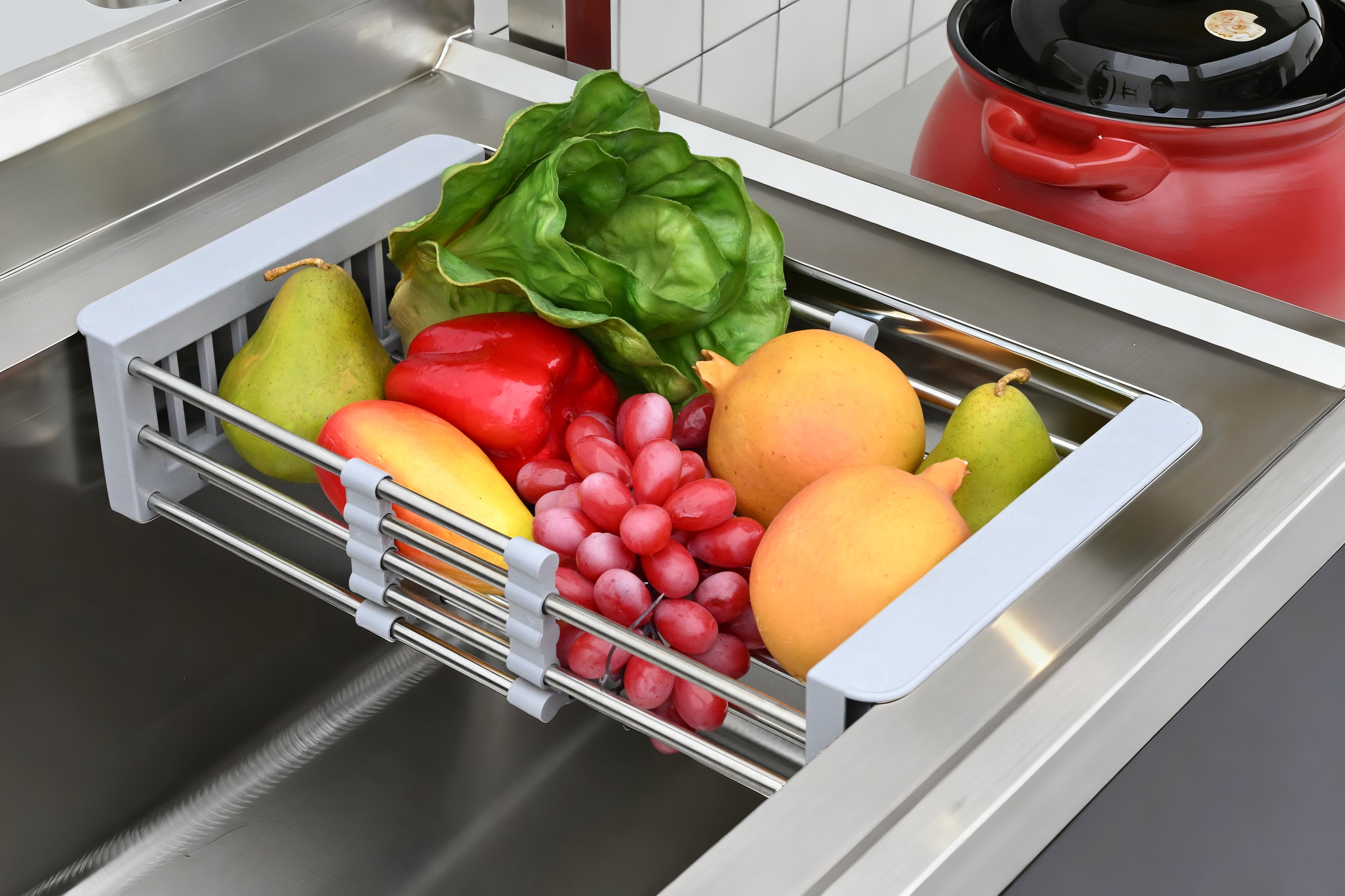 Rainlex 39" Freestanding Stainless Steel Utility Sink with Pull-Out Faucet