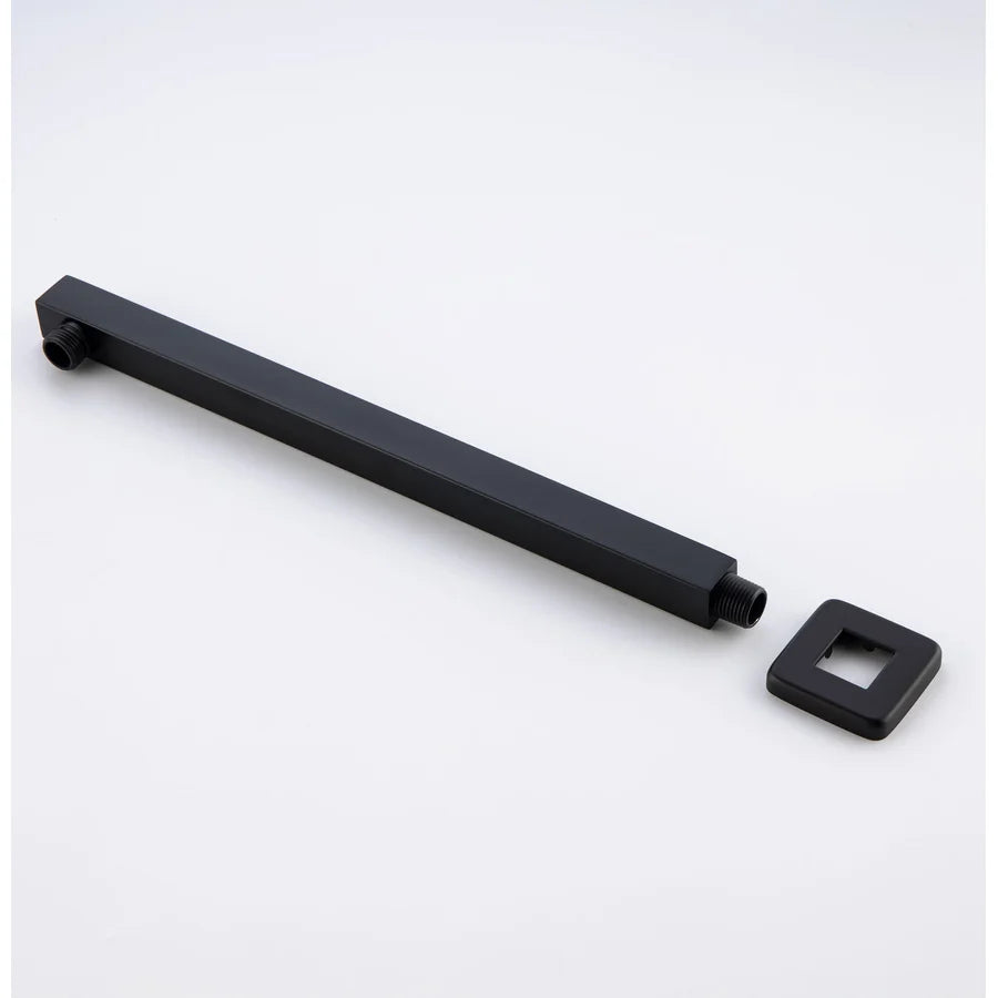 24" Square Extra-Long Wall-Mount Shower Arm with Flange