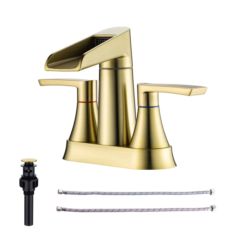 2-Handle Centerset Bathroom Faucet with Drain Assembly (S3005)
