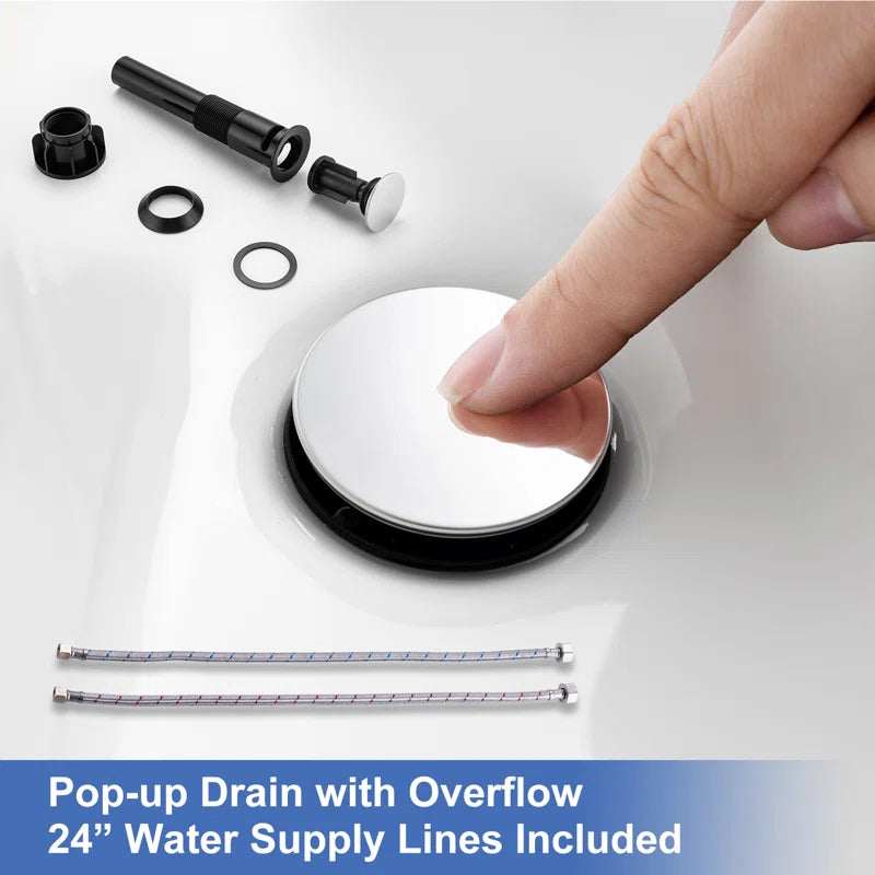 2-Handle Centerset Bathroom Faucet with Drain Assembly (S3005)