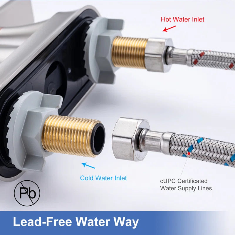 2-Handle Centerset Bathroom Faucet with Drain Assembly (S3005)