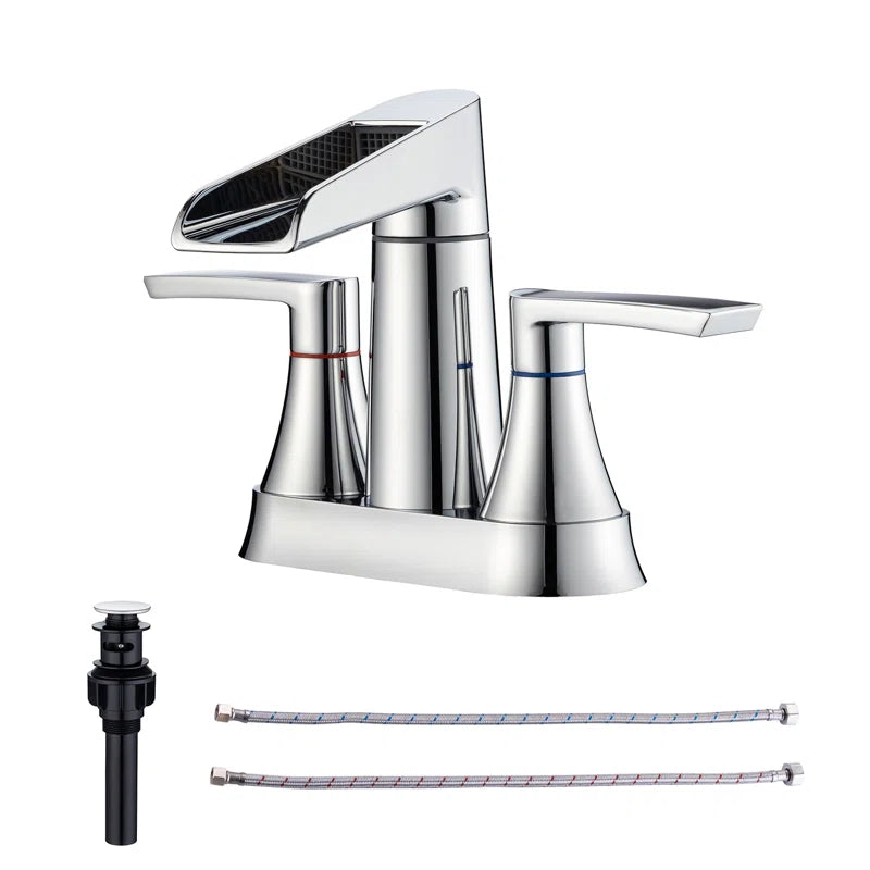 2-Handle Centerset Bathroom Faucet with Drain Assembly (S3005)