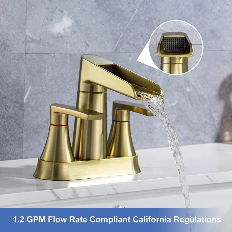 2-Handle Centerset Bathroom Faucet with Drain Assembly (S3005)