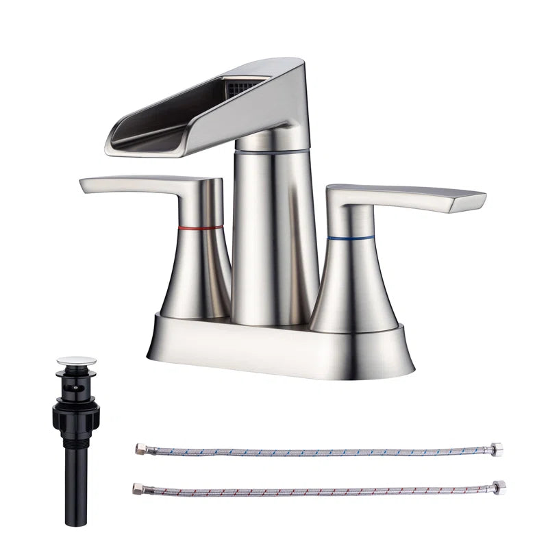 2-Handle Centerset Bathroom Faucet with Drain Assembly (S3005)