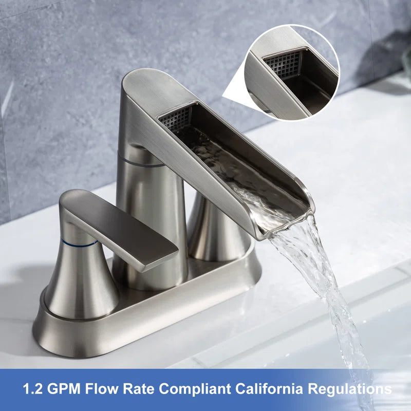 2-Handle Centerset Bathroom Faucet with Drain Assembly (S3005)